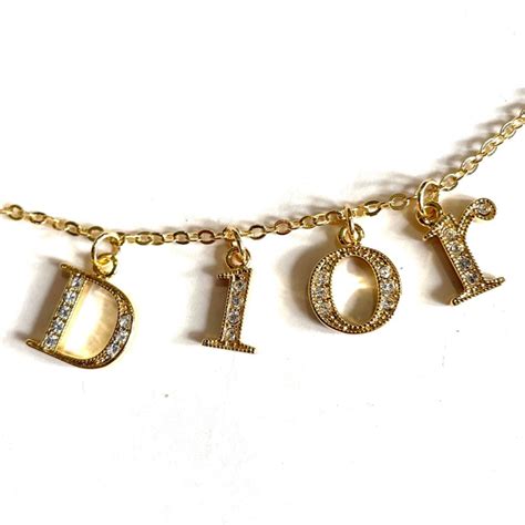 dior necklace dhgate|dior necklace gold letters.